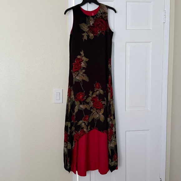 FORMAL ROSE PRINT GOWN - Picture 6 of 10
